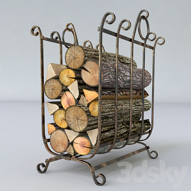 firewood set 3DSMax File - thumbnail 3