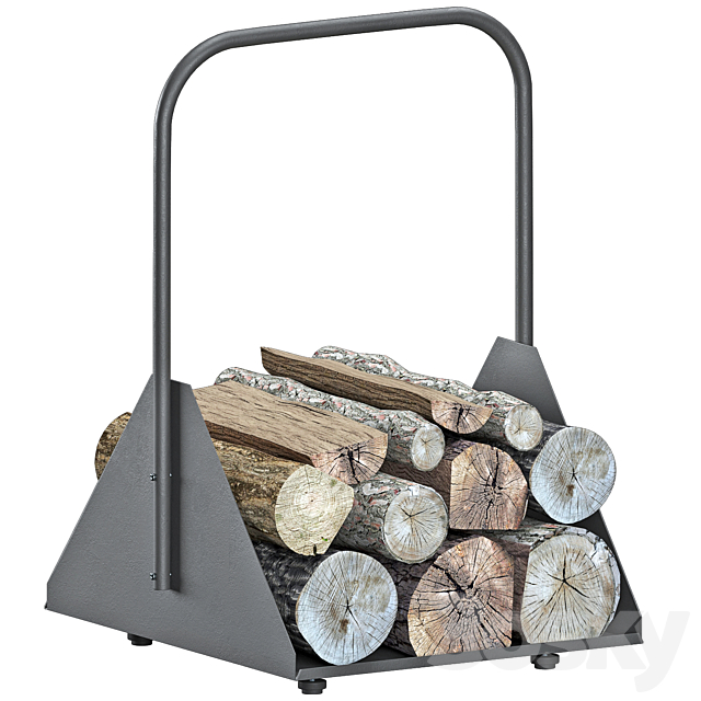 firewood stand 3DS Max Model - thumbnail 4