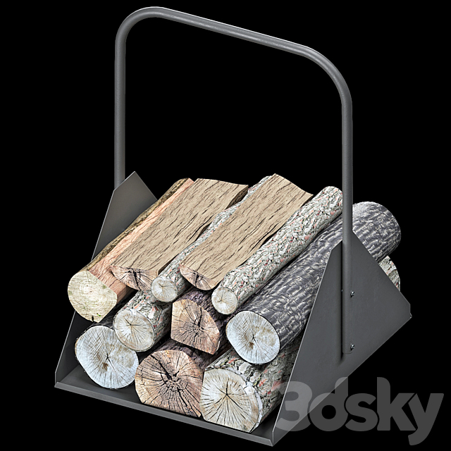 firewood stand 3DS Max Model - thumbnail 5