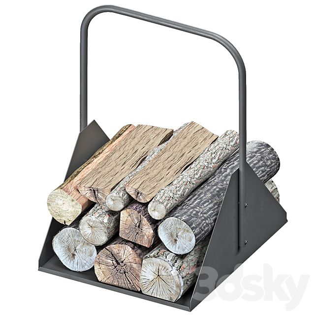 firewood stand 3DS Max Model - thumbnail 6