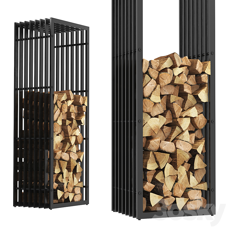 Firewood Storage-Rack-5 3DS Max - thumbnail 1