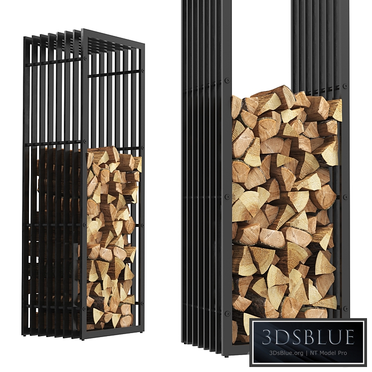 Firewood Storage-Rack-5 3DS Max - thumbnail 3