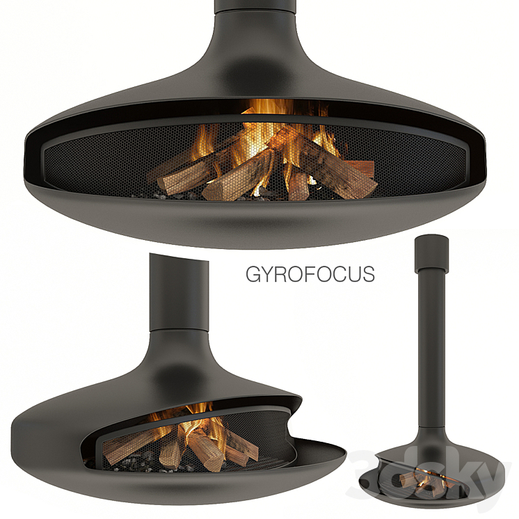 Gurofocus fireplace 3DS Max - thumbnail 1