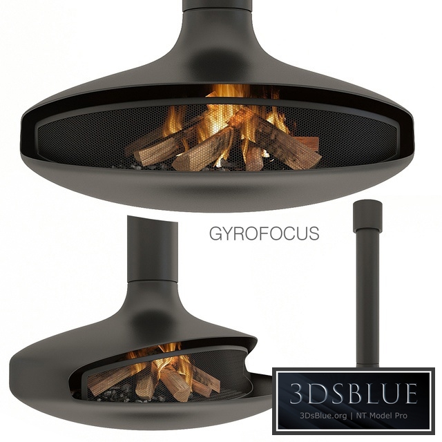 Gurofocus fireplace 3DS Max - thumbnail 3