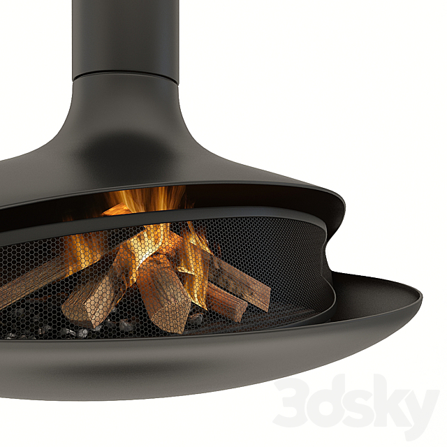 Gurofocus fireplace 3DS Max Model - thumbnail 4