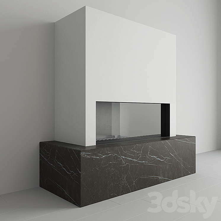 Kratki – Gas fireplace LEO 100 for natural gas 3DS Max - thumbnail 2