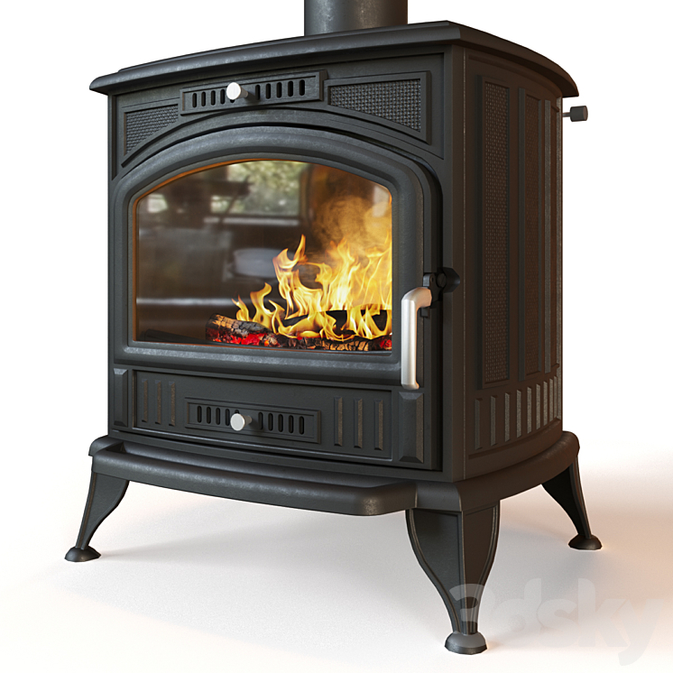 Kratki Koza fireplace stove 3DS Max - thumbnail 2