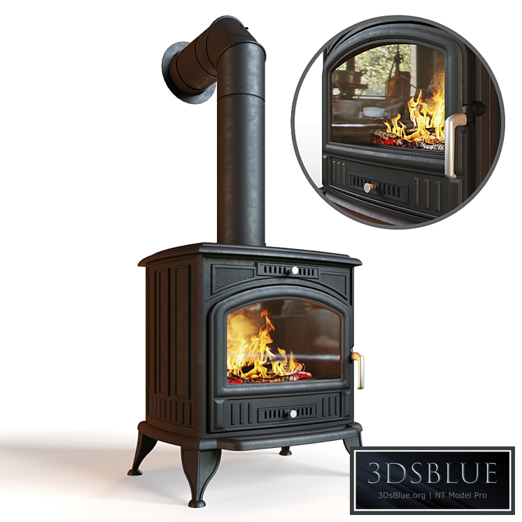 Kratki Koza fireplace stove 3DS Max - thumbnail 3