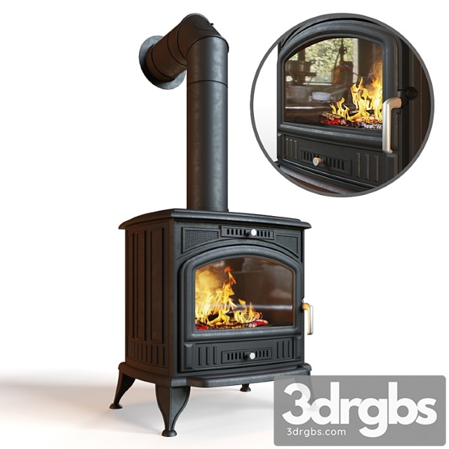 Kratki koza fireplace stove 3dsmax Download - thumbnail 1