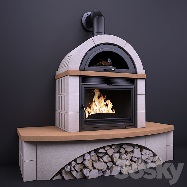 La Nordica Falo 2C wood stove 3ds Max - thumbnail 1