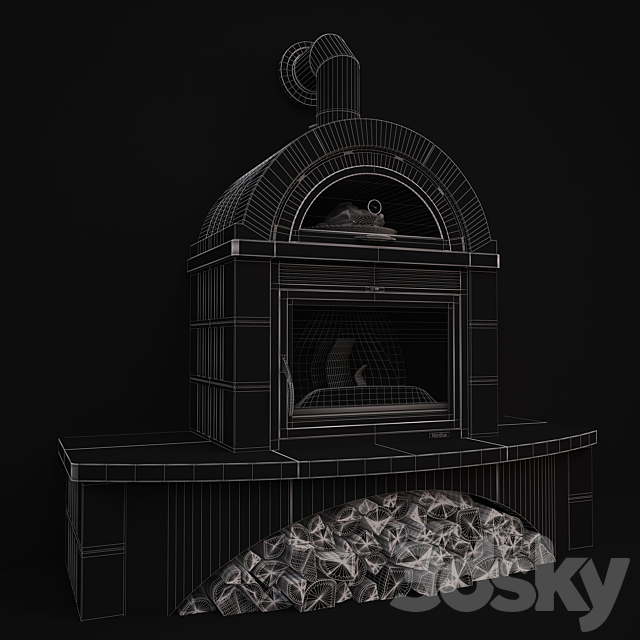 La Nordica Falo 2C wood stove 3ds Max - thumbnail 3