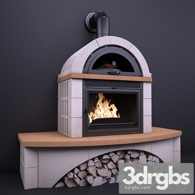 La nordica falo 2c wood stove 3dsmax Download - thumbnail 1