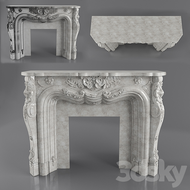 Marble fireplace 3ds Max - thumbnail 1