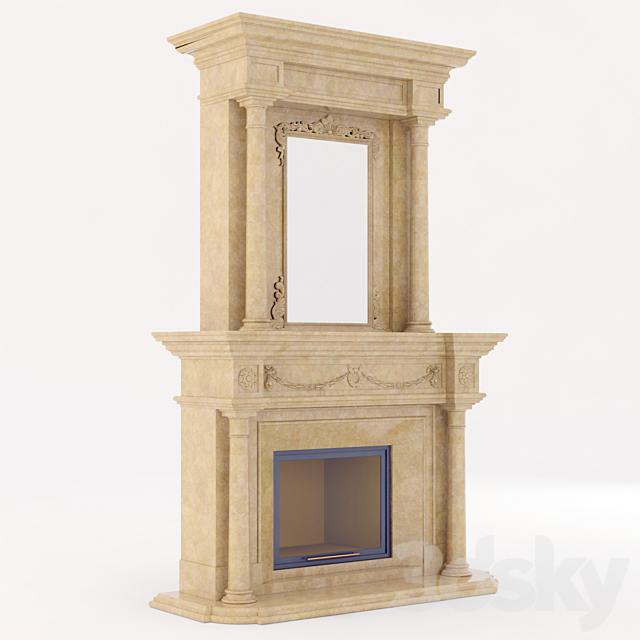 marble fireplace 3DSMax File - thumbnail 1