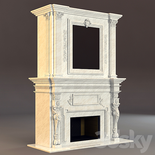 marble fireplace 3DSMax File - thumbnail 1