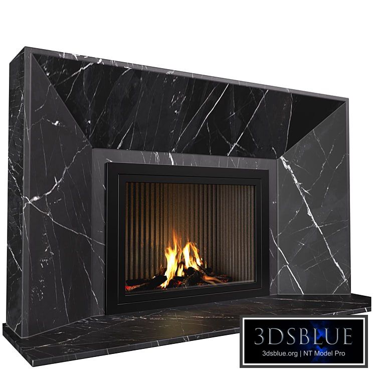 Marble Fireplace in Art Deco style. Marble Fireplace modern ArtDeco 3DS Max - thumbnail 3