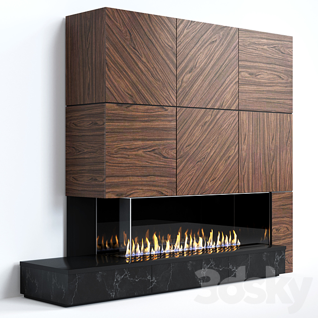 Modern fireplace 13 3DSMax File - thumbnail 1