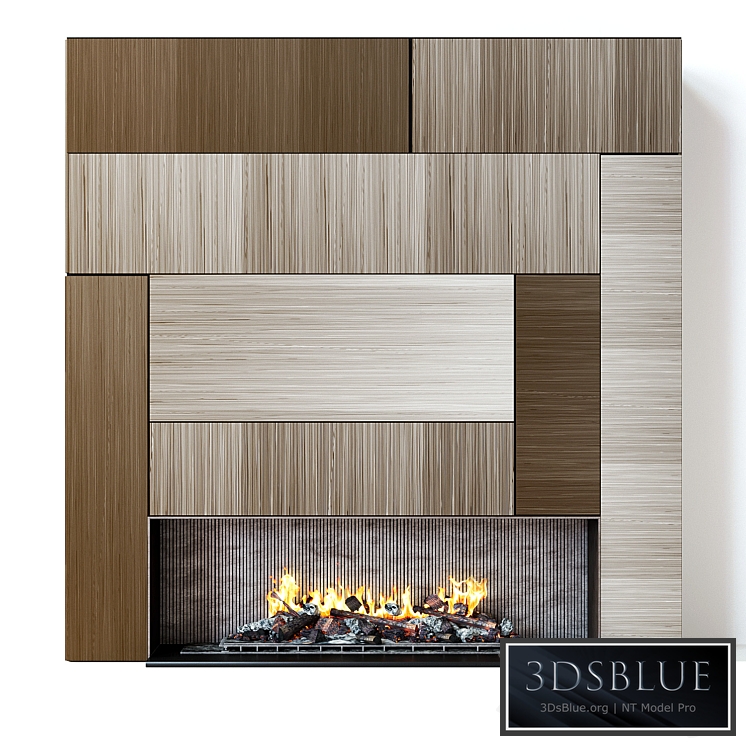Modern fireplace 16 3DS Max - thumbnail 3