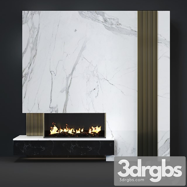 Modern fireplace 6 3dsmax Download - thumbnail 1