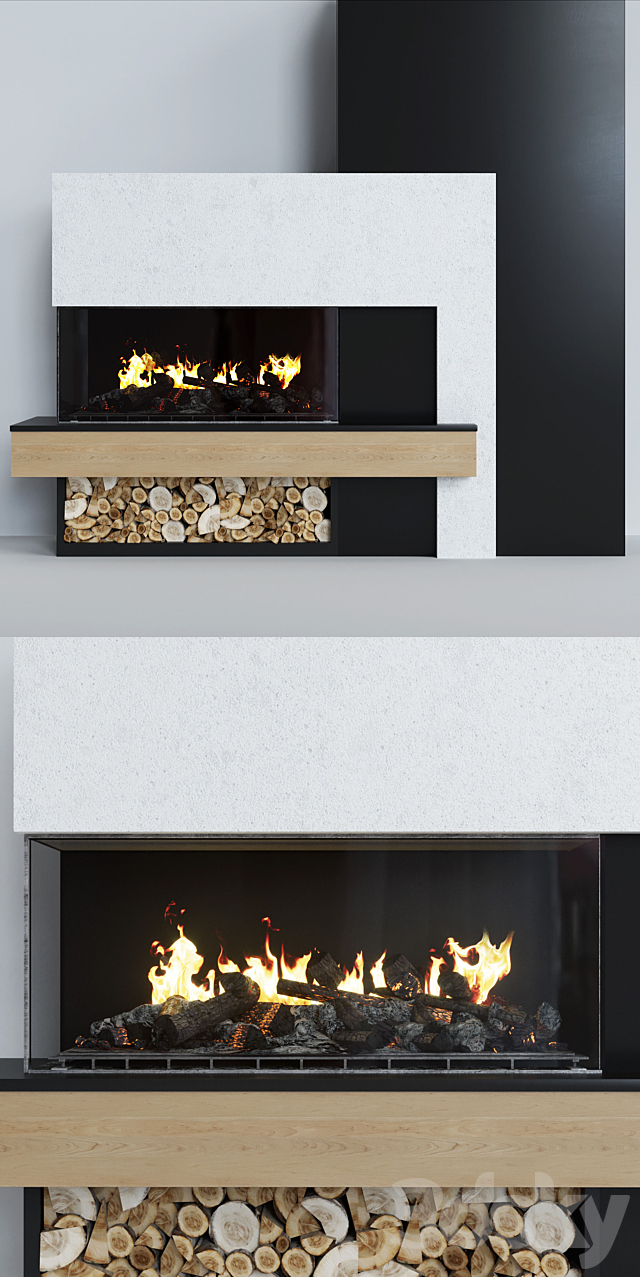 Modern fireplace 7 3DSMax File - thumbnail 2