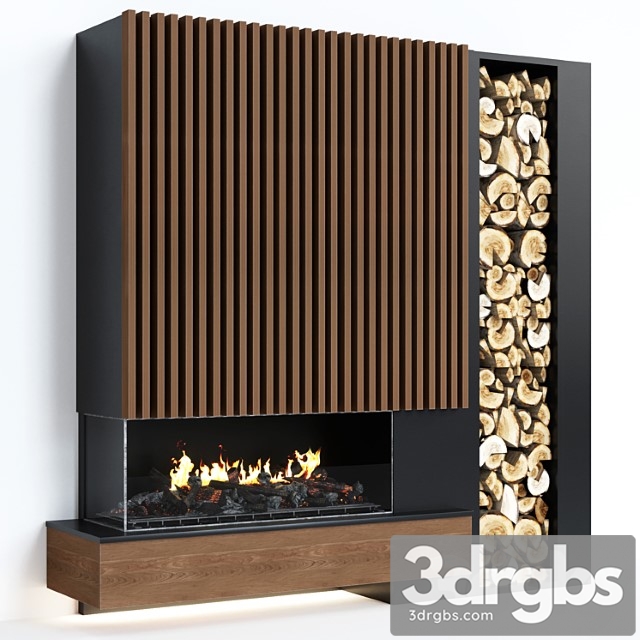 Modern fireplace 8 3dsmax Download - thumbnail 1