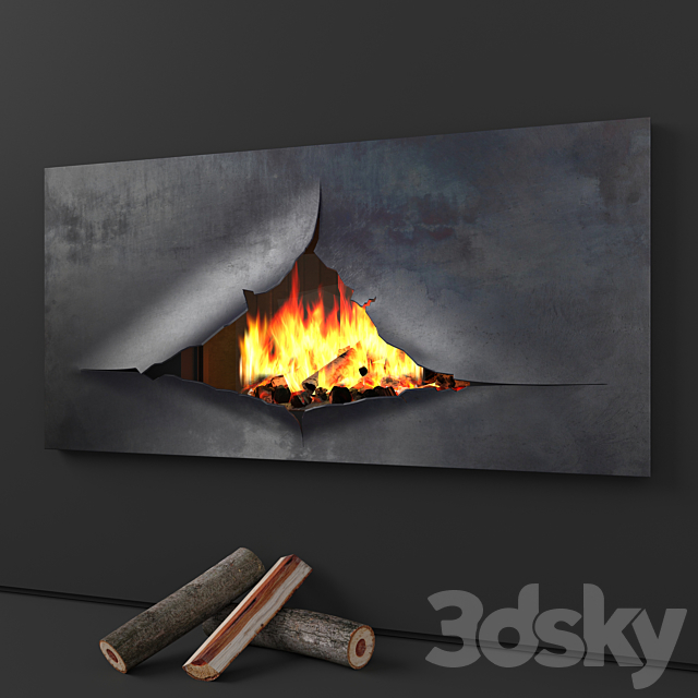 Omegafocus fireplace. Focus 3DSMax File - thumbnail 1