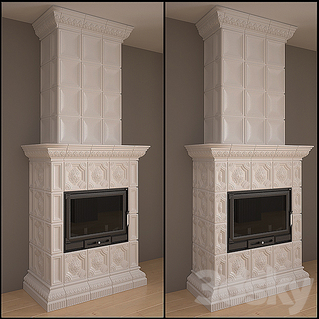 Oven – fireplace with tiles 3DSMax File - thumbnail 1