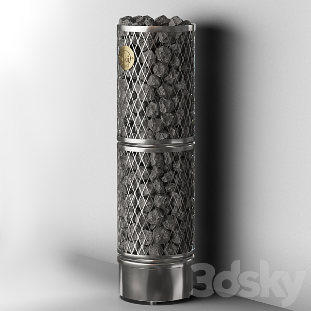 Oven for sauna IKI Pillar 9 kW 3DSMax File - thumbnail 2