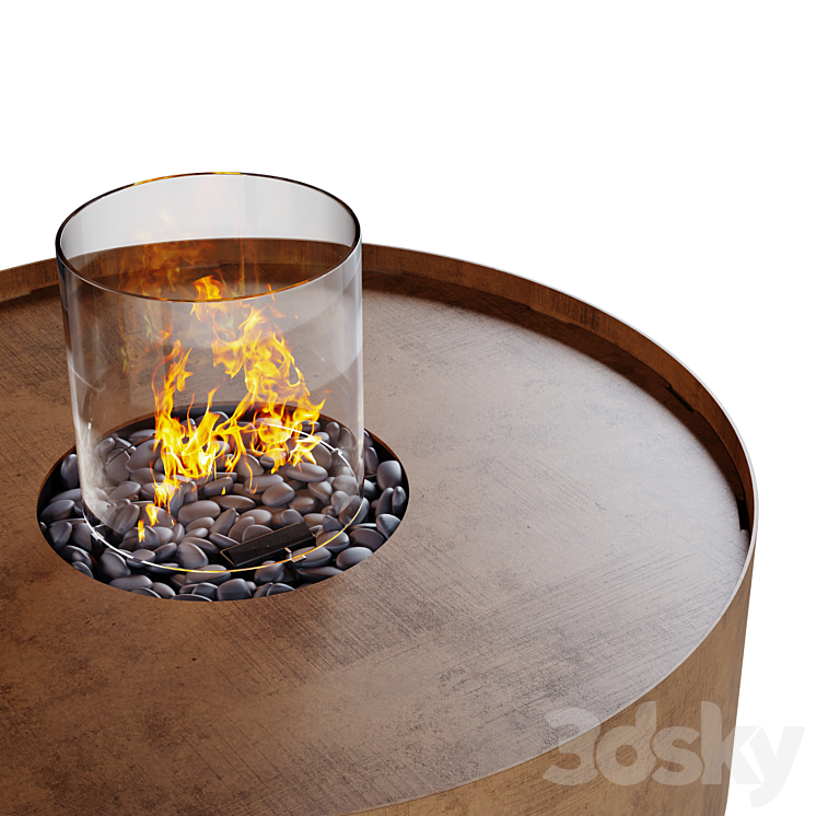 Planika GALIO FIRE PIT CORTEN 3DS Max Model - thumbnail 2