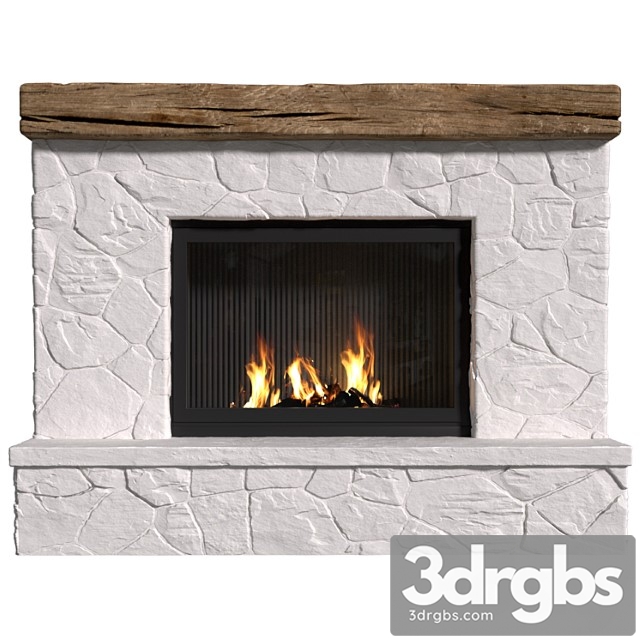 Provence style fireplace.rock fireplace in country style.rustic farmhouse fireplace - thumbnail 1