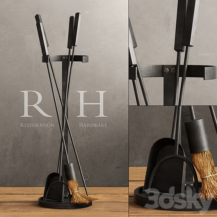 RH \/ INDUSTRIAL HEARTH TOOL SET 3DS Max - thumbnail 1