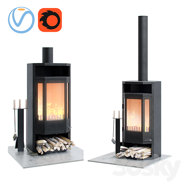 RHINE-burning stove. META 3DSMax File - thumbnail 1