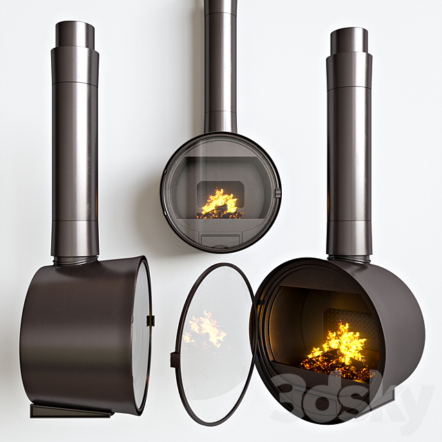 Steel fireplace Rocal 3DSMax File - thumbnail 1