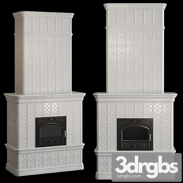 Stove Fireplace With Tiles 3dsmax Download - thumbnail 1