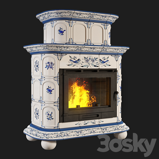 Stove “Provence Delft” 3ds Max - thumbnail 1