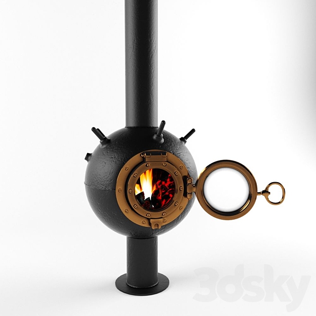 Suspended fireplace bathyscaphe 3DSMax File - thumbnail 1