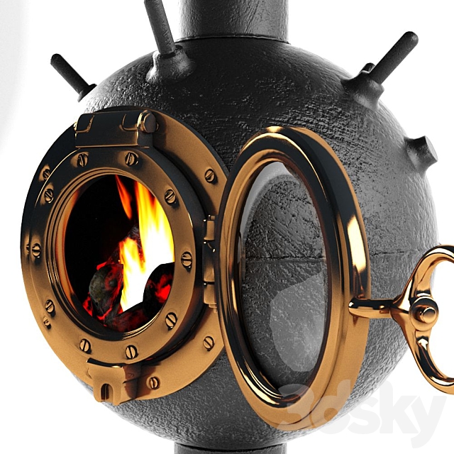 Suspended fireplace bathyscaphe 3DSMax File - thumbnail 3