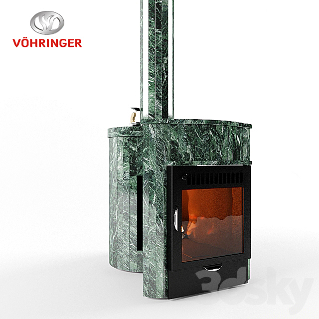 The furnace for sauna VOHRINGER OPTIMA 3DS Max Model - thumbnail 3