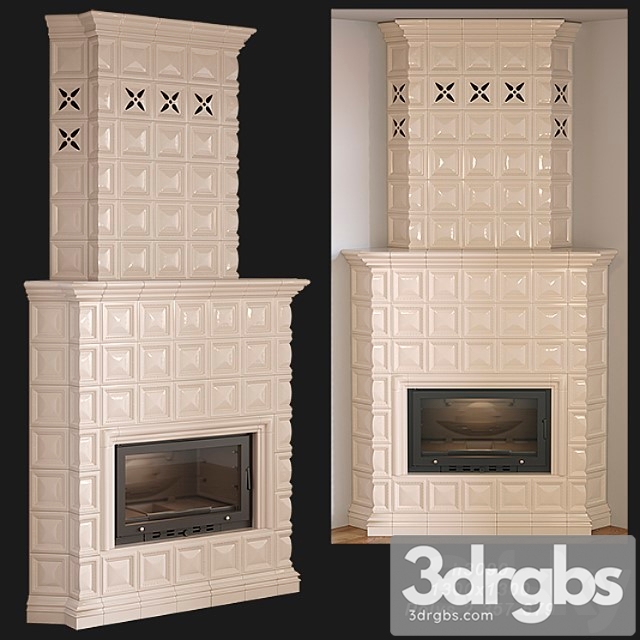 Tiled fireplace 03 3dsmax Download - thumbnail 1