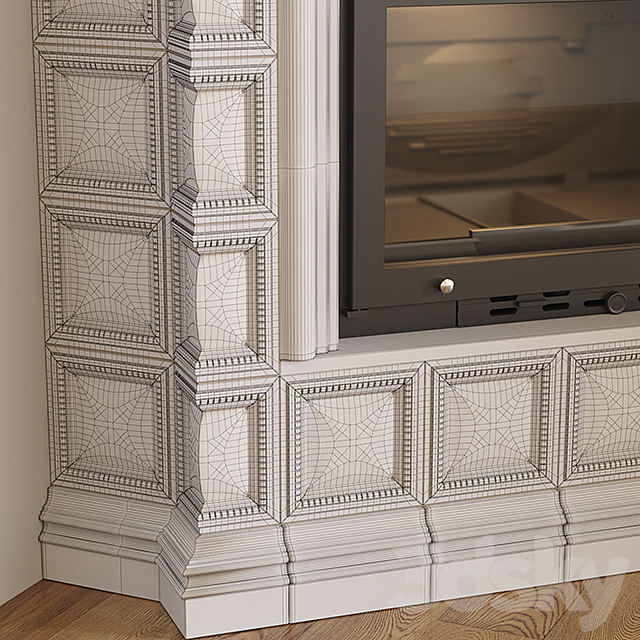 Tiled fireplace 03 3DSMax File - thumbnail 3