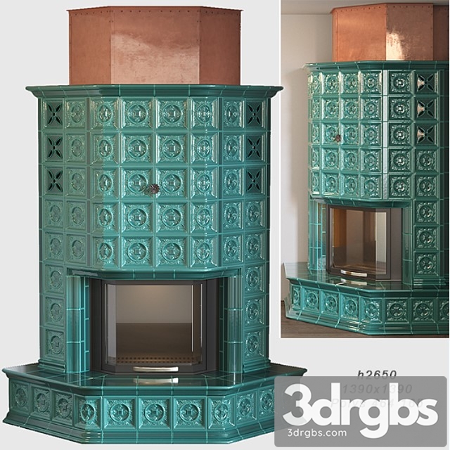 Tiled fireplace 3dsmax Download - thumbnail 1