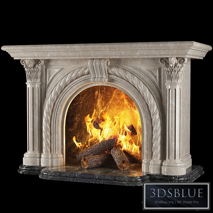 venice fireplace 3DS Max - thumbnail 3