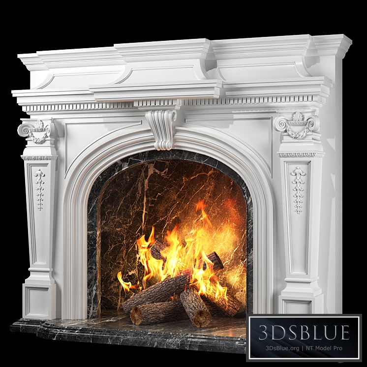 versailles fireplace 3DS Max - thumbnail 3