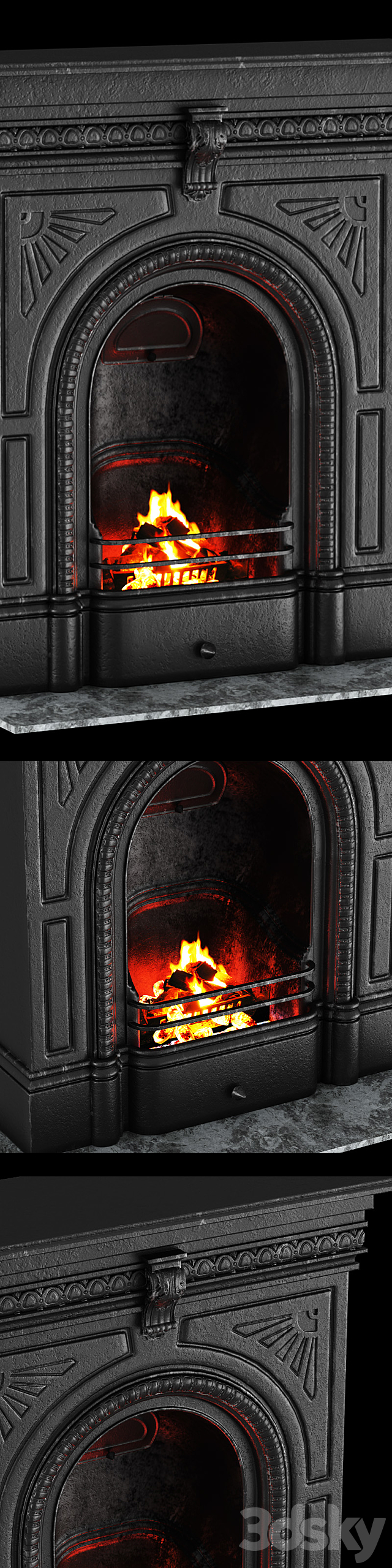 Victorian fireplace 3DSMax File - thumbnail 2