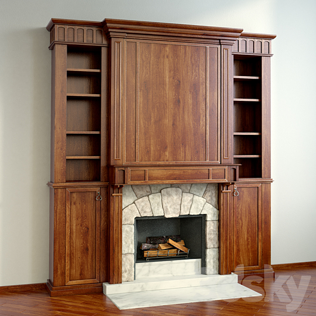 Wardrobe Fireplace 3DSMax File - thumbnail 1