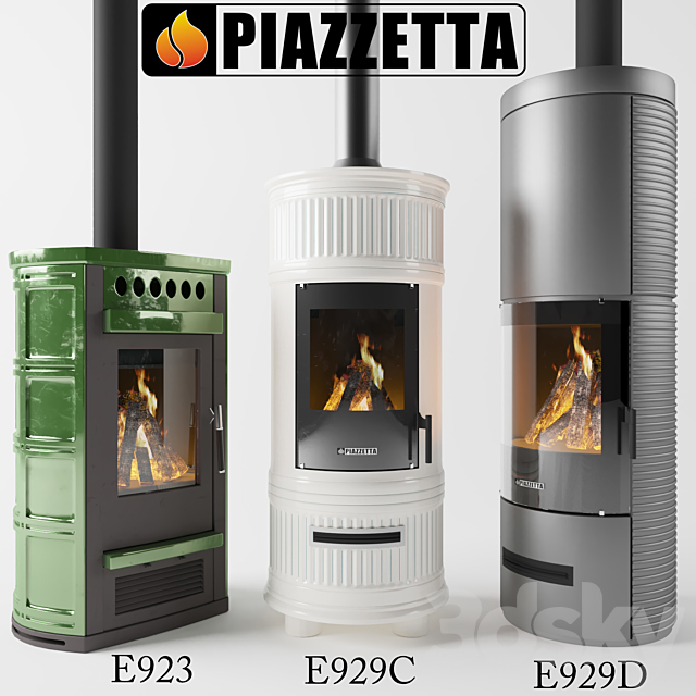 WOODBURNING STOVES – E929C E923 E929D 3ds Max - thumbnail 1