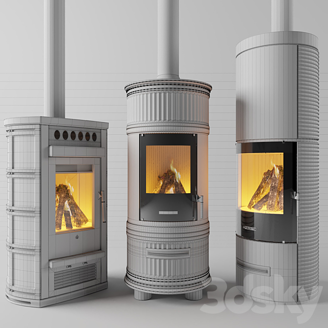 WOODBURNING STOVES – E929C E923 E929D 3ds Max - thumbnail 2