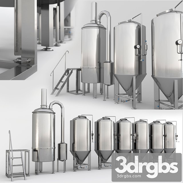 300 liters of beer varochnik cct + (brewery) 3dsmax Download - thumbnail 1