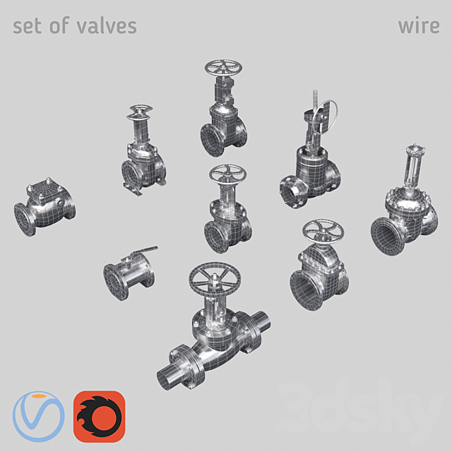 A set of valves 3DSMax File - thumbnail 2