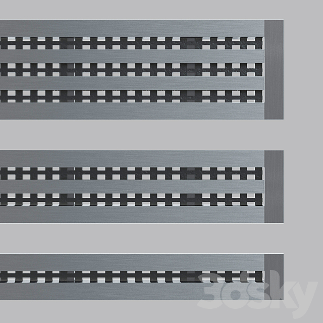 A set of ventilation slots. 3DS Max Model - thumbnail 2